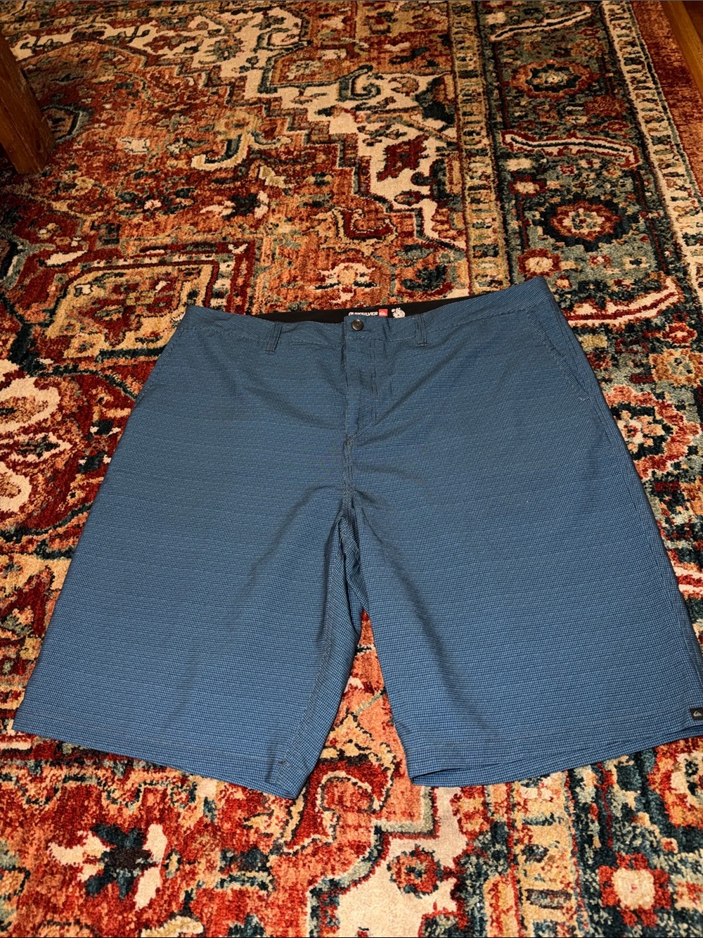 Quiksilver Navy and Light Blue Amphibian Boardshorts